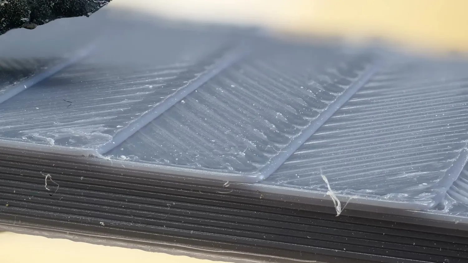 Stair-stepping on the sloped top surface of a conventionally sliced print