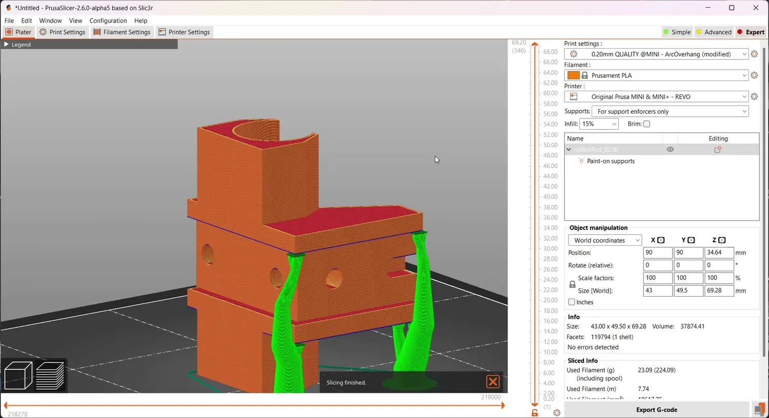 Manual Corner Supports in PrusaSlicer 2.6