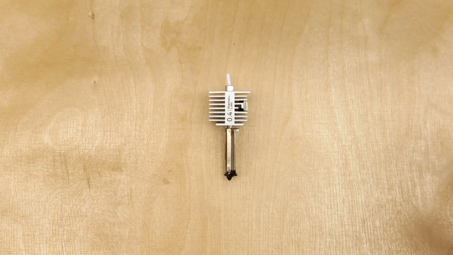 The A2L hotend removed and laid out on the workbench
