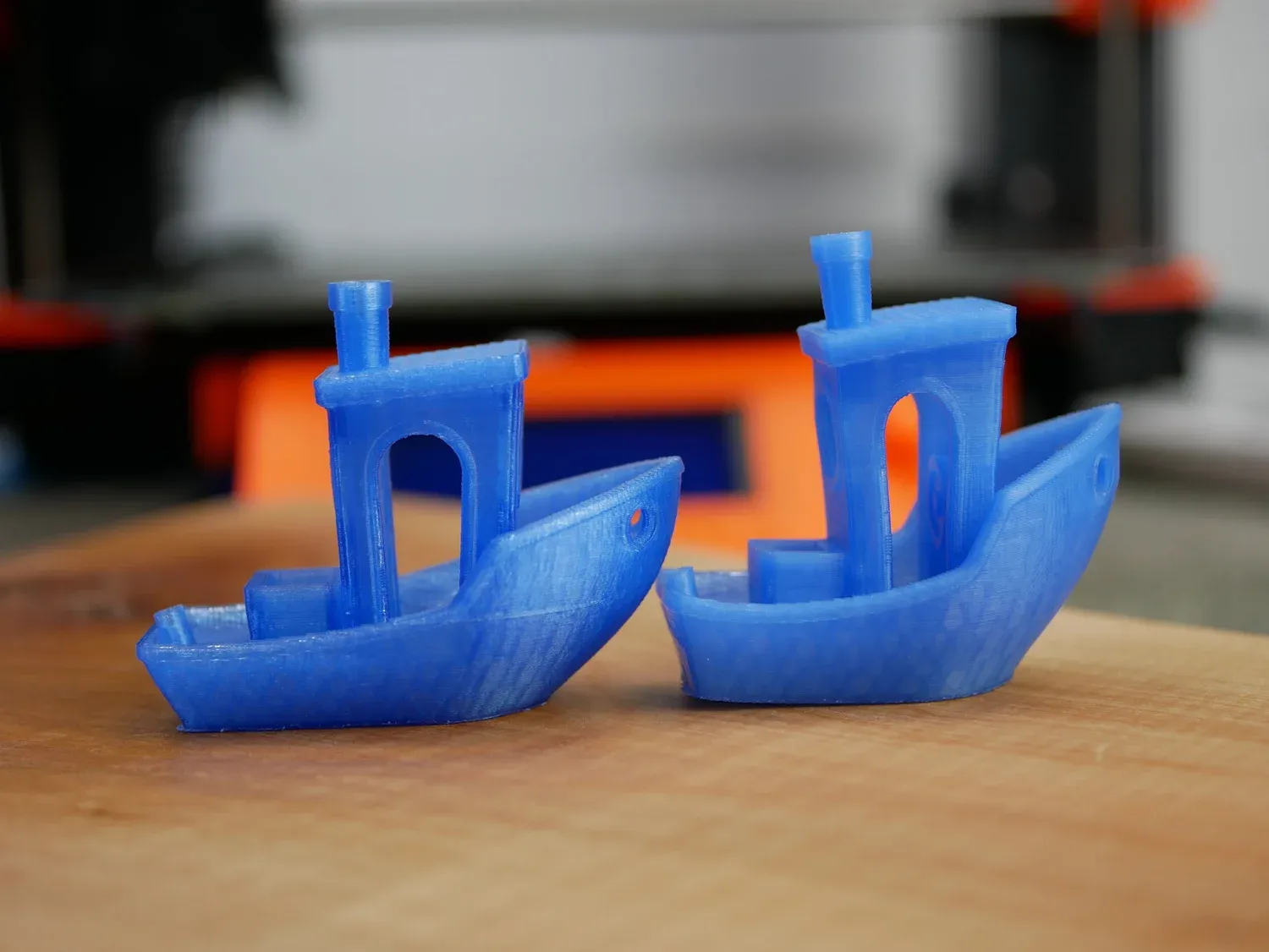 Untreated (left) and annealed (right) 3DBenchy