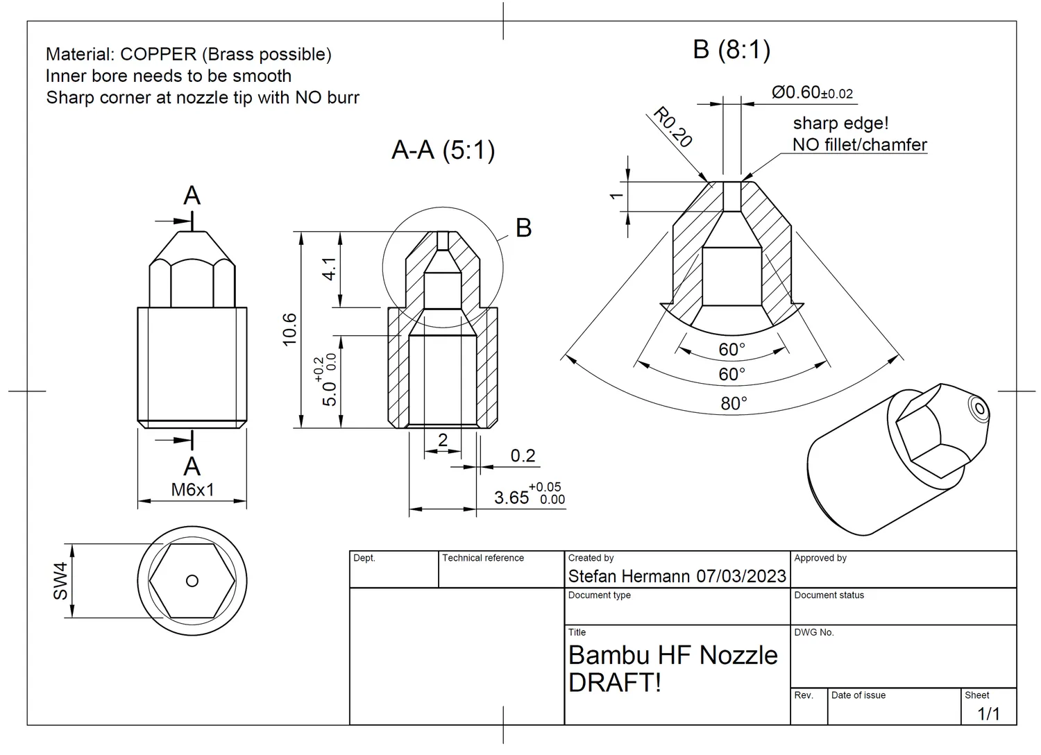  Nozzle drawing 