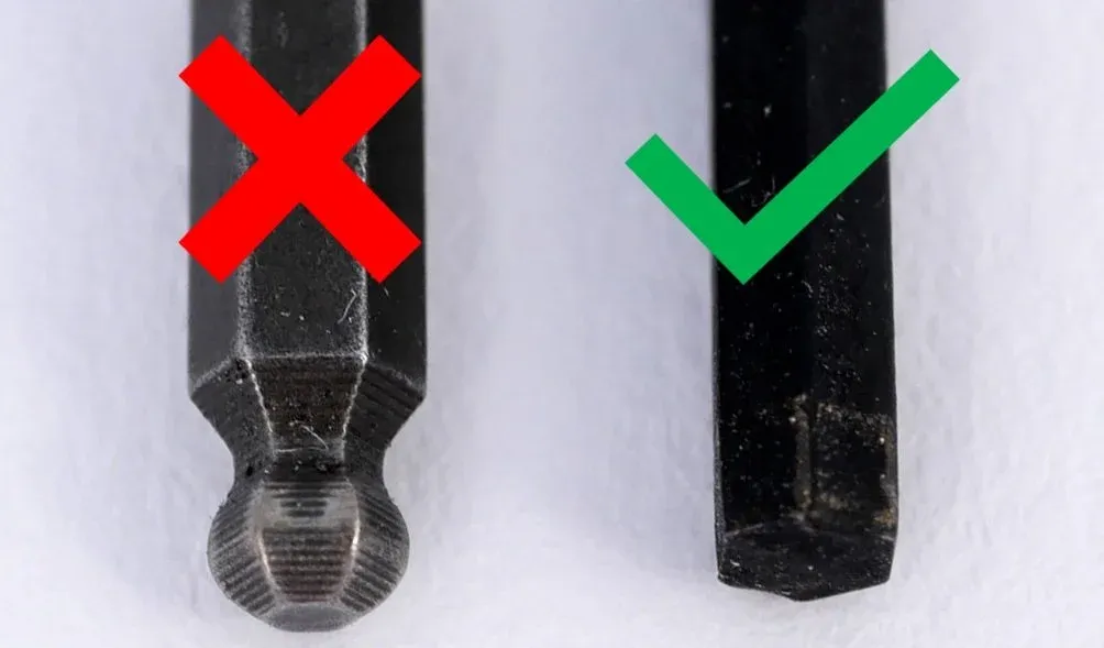 Use the right hex key!