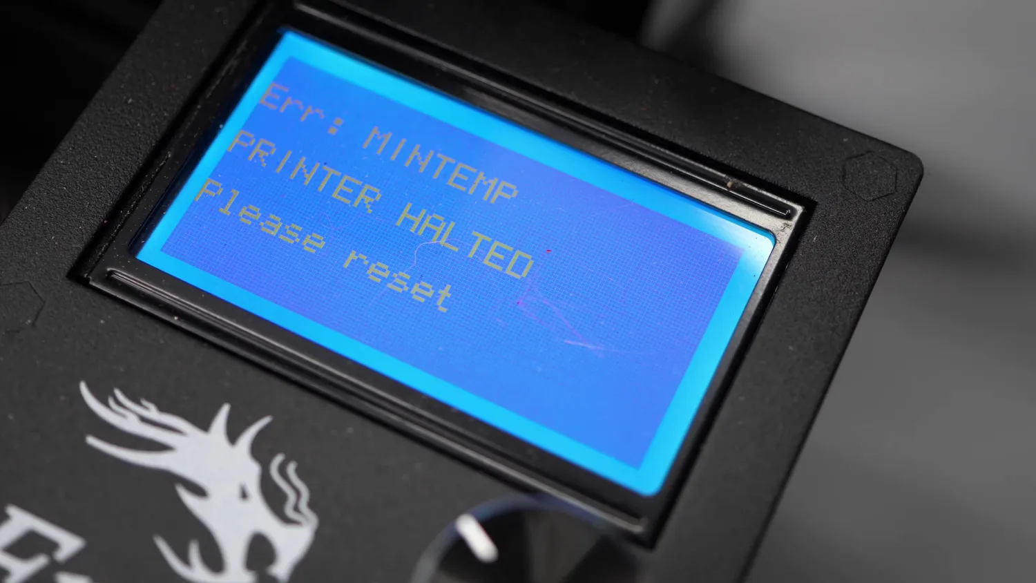  Thermal runaway protection engaged on the Ender-3 Pro 