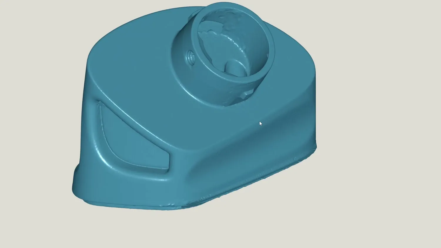 Scanned mesh of a lock housing