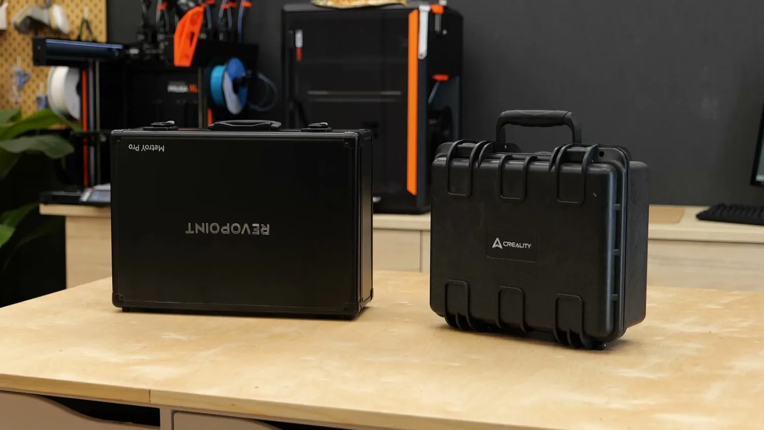 Both carrying cases side by side