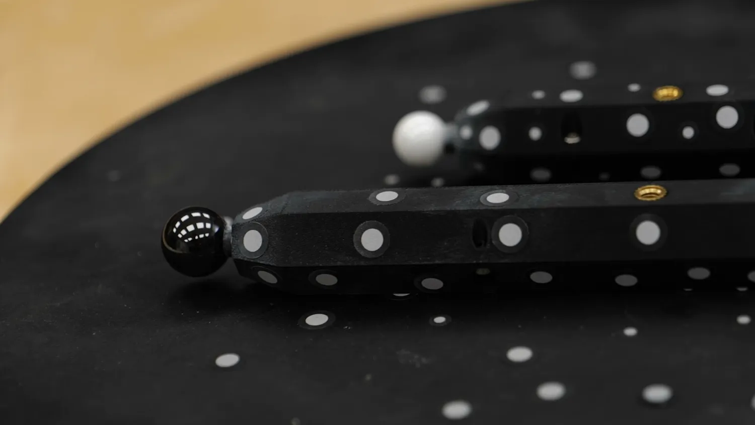 Close-up of the ceramic spheres on the printed housing