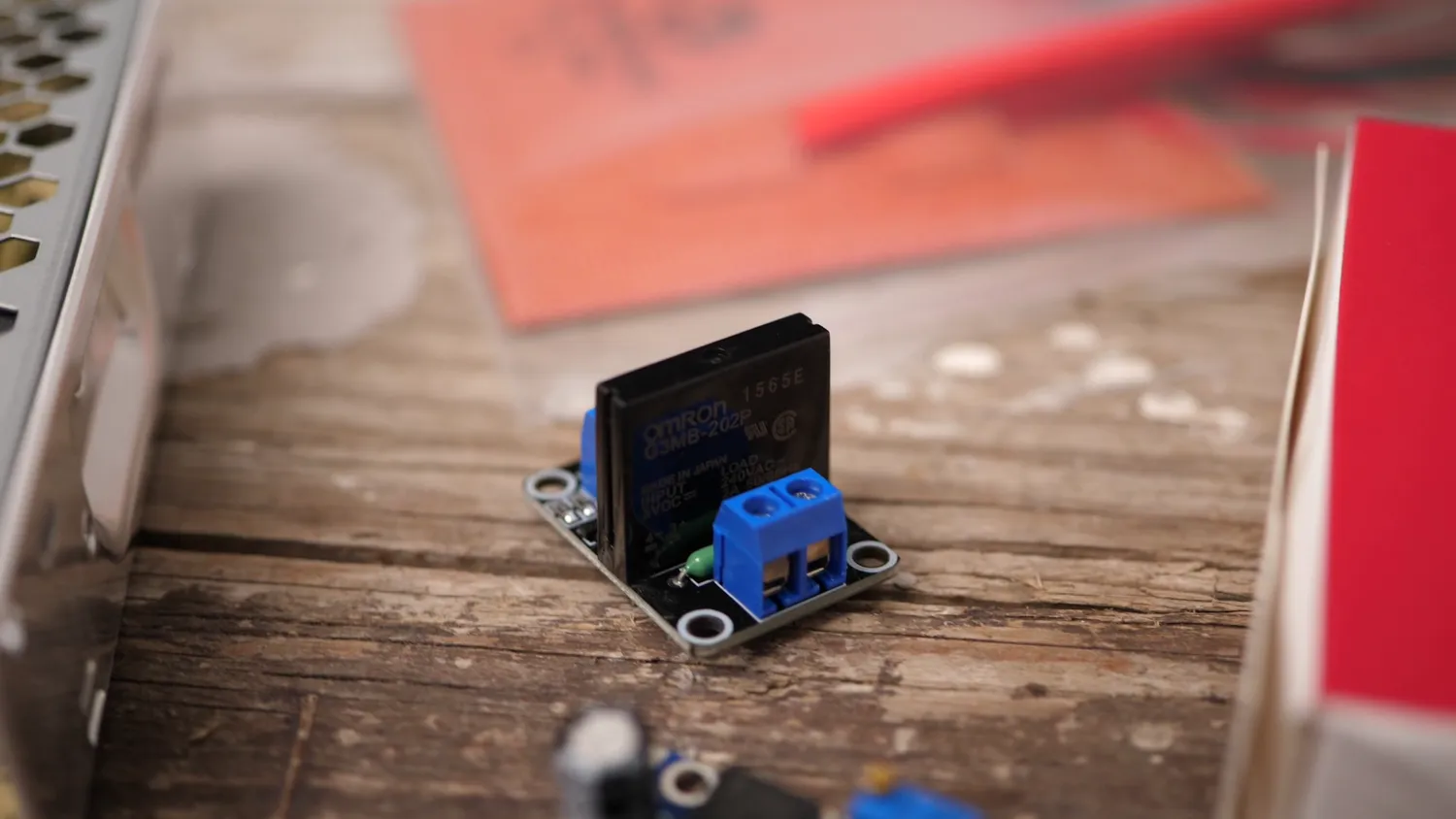 The Omron solid state relay board for the bed heater