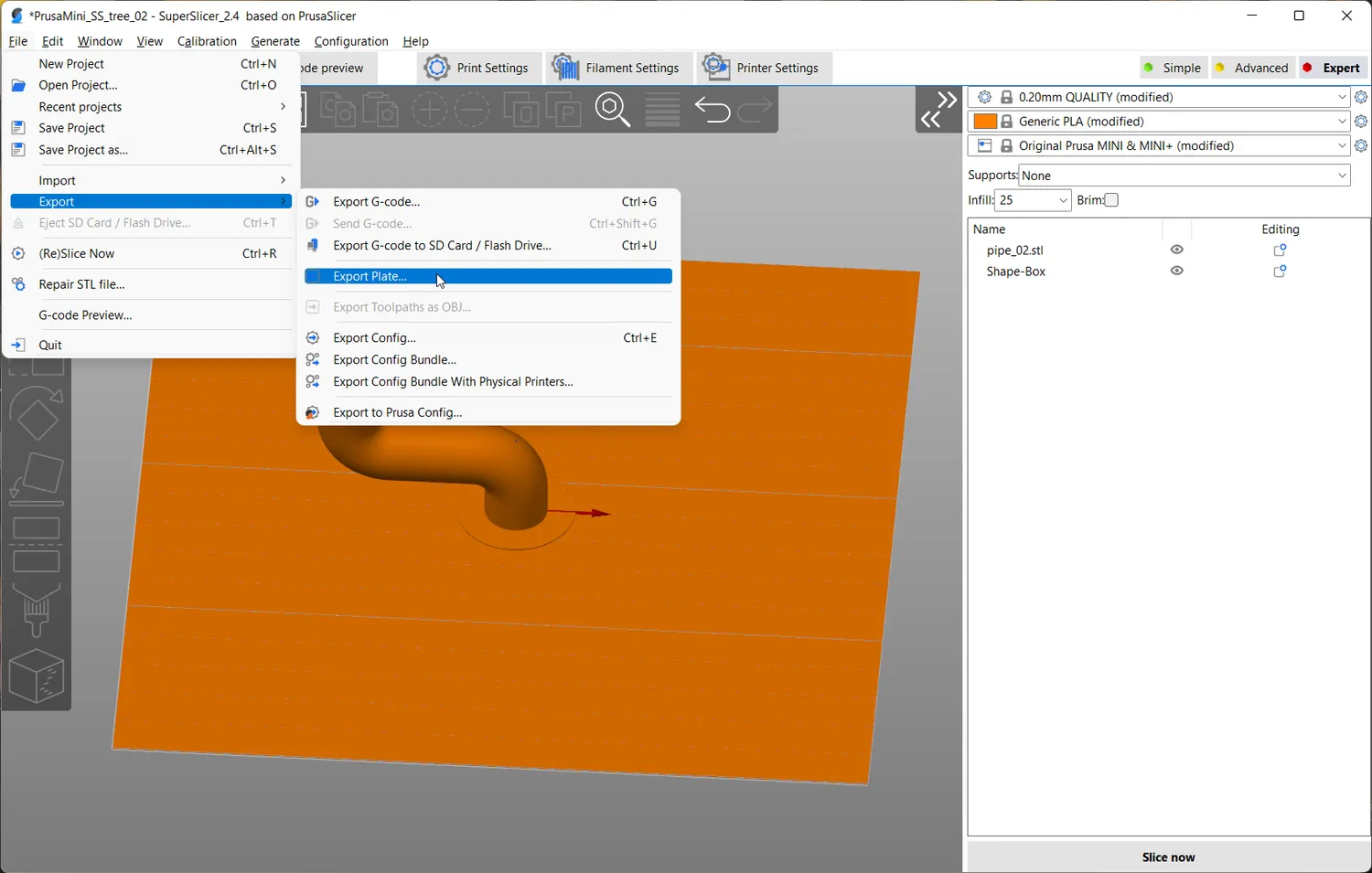  Export Plate as STL 