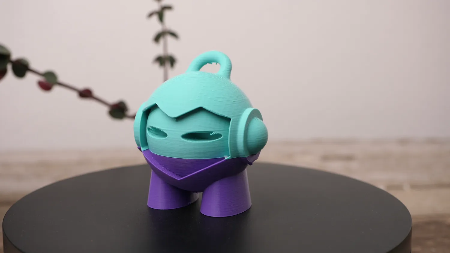 Final 3D print, glued together from two halfs
