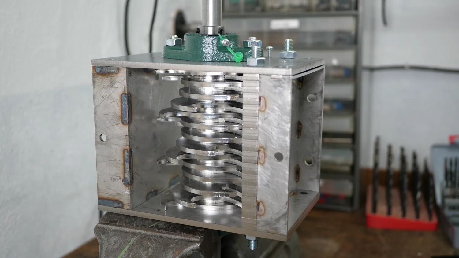 Shredder during assembly