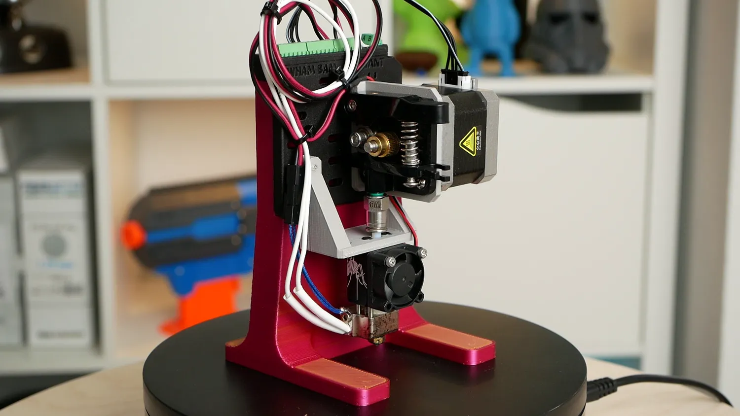 The Ender-3 Pro feeder mated to a Mosquito Magnum hotend on the test rig