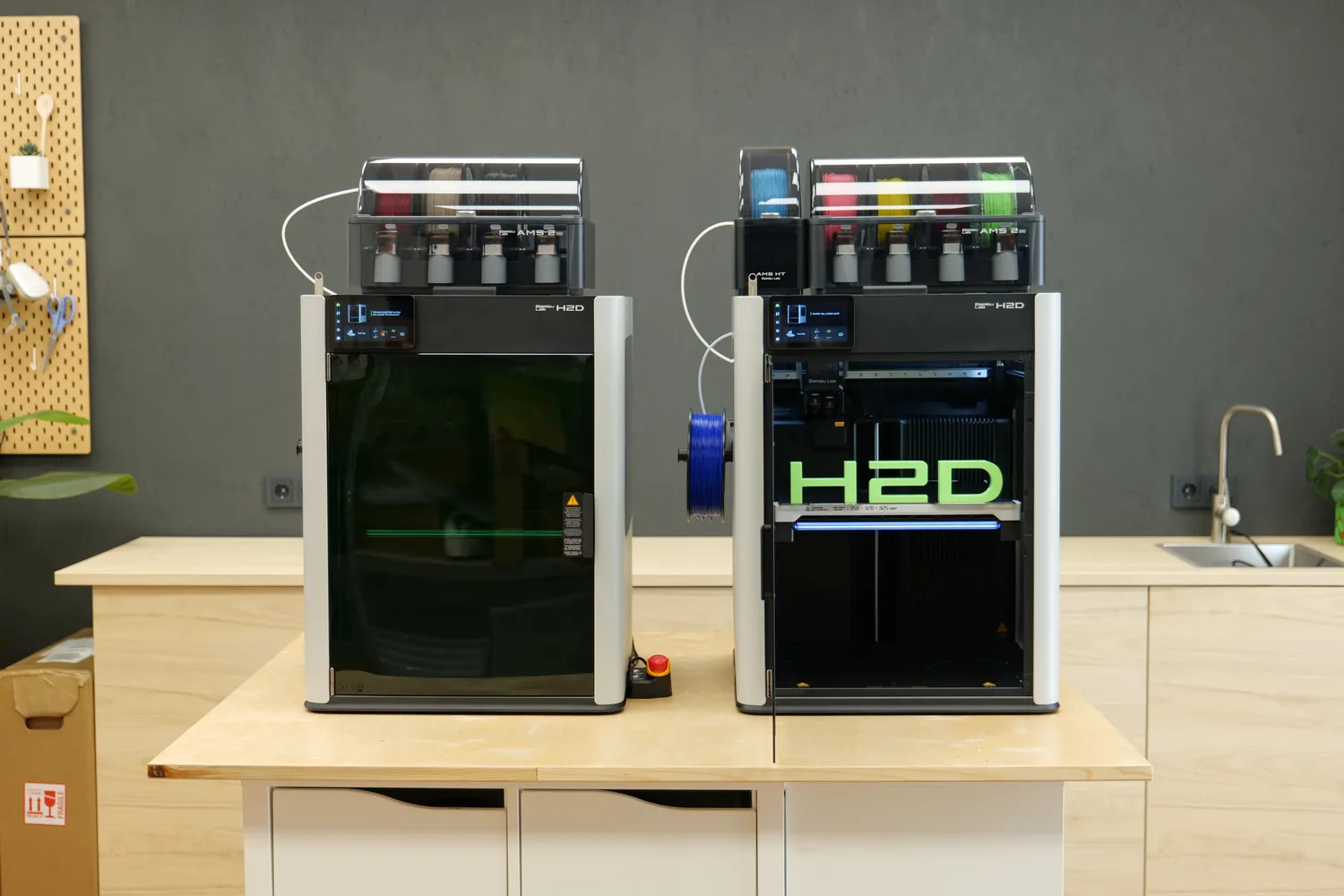 The H2D Laser Combo next to the standard H2D