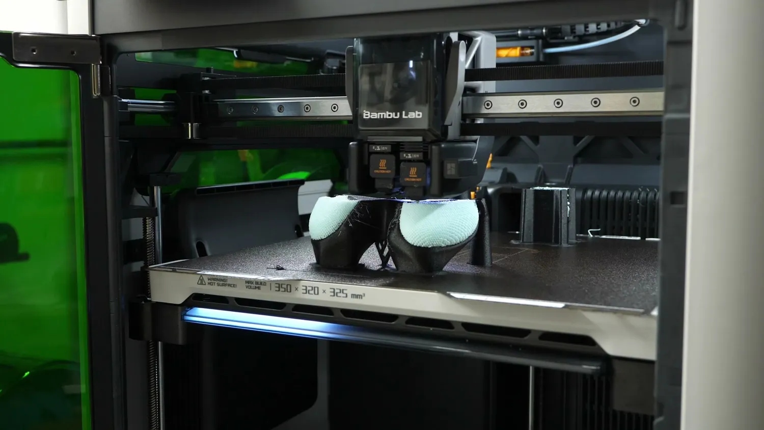 Two incompatible materials printed together on the Bambu Lab H2D
