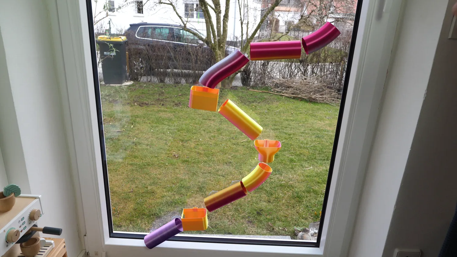 Ball Run attached to our window