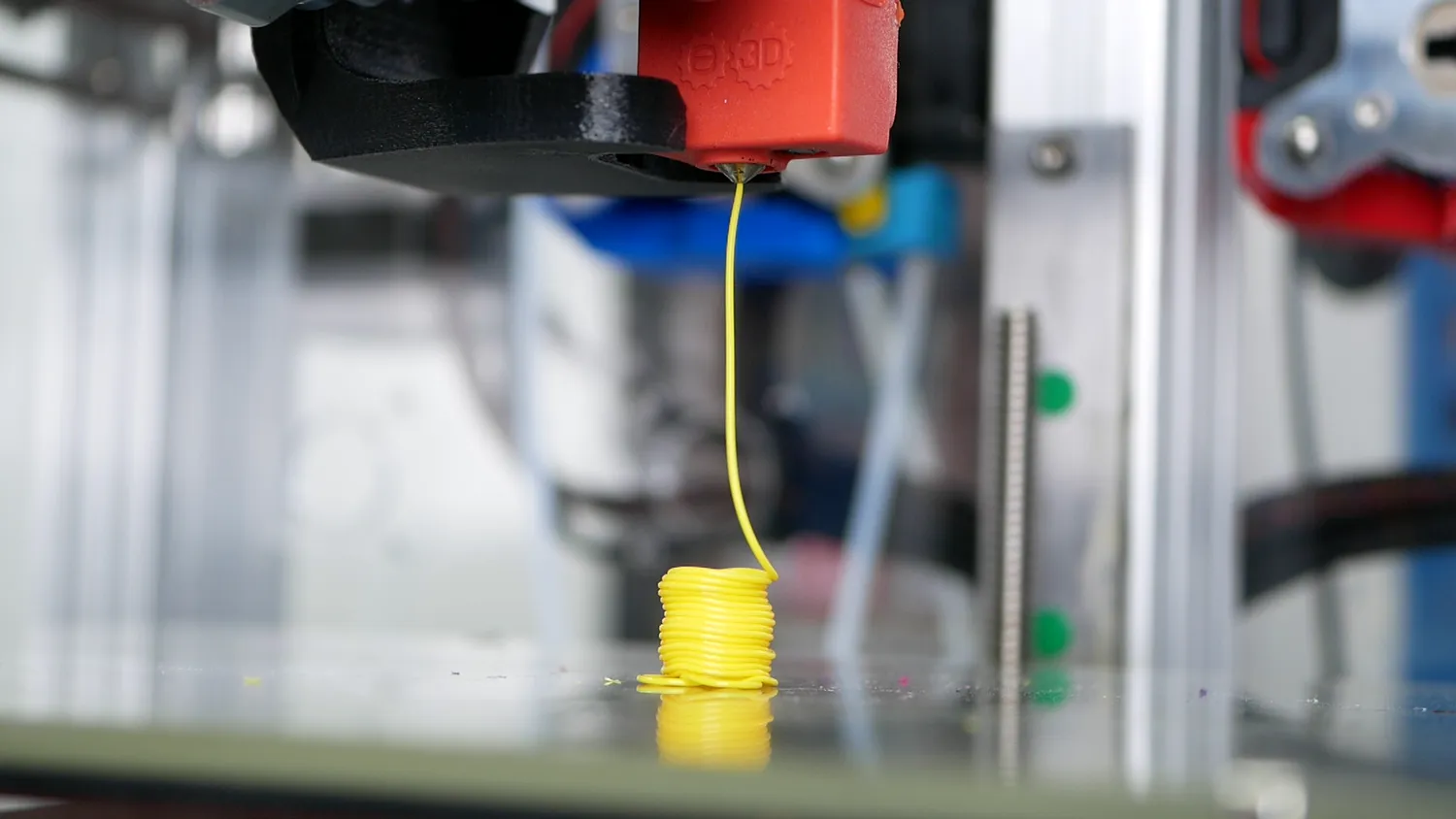Filament spiral of the extrusion test