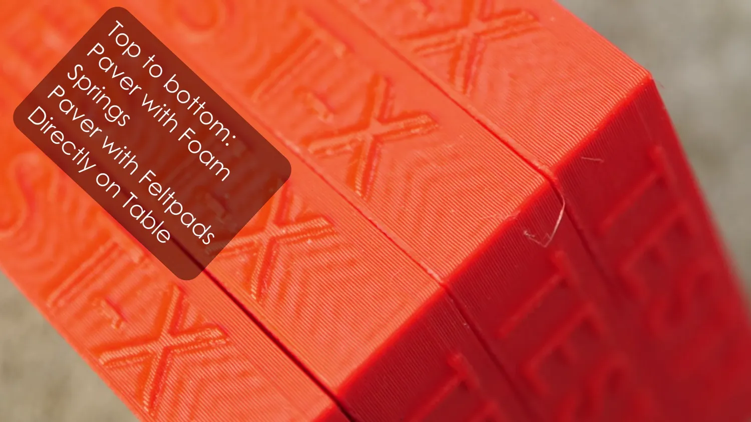 Ringing marks on test parts
