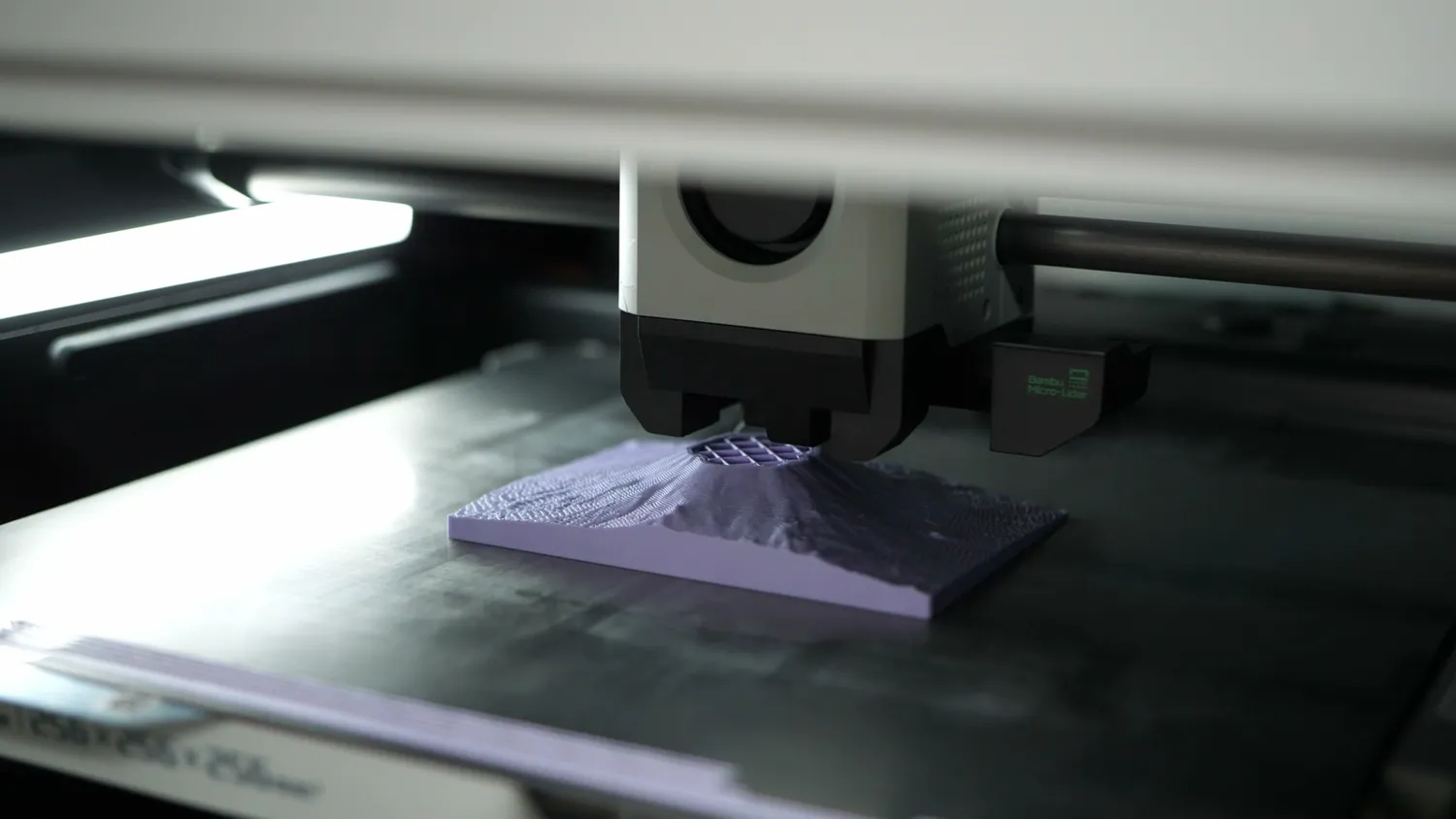 Relief print being printed flat on the build plate