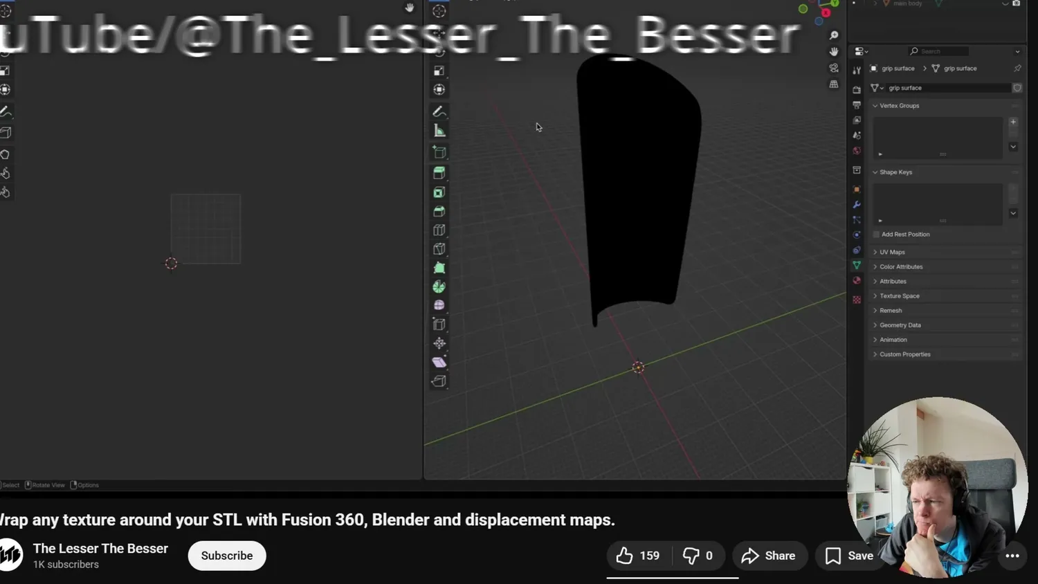 Tutorial video about wrapping textures around an STL with Fusion 360 and Blender