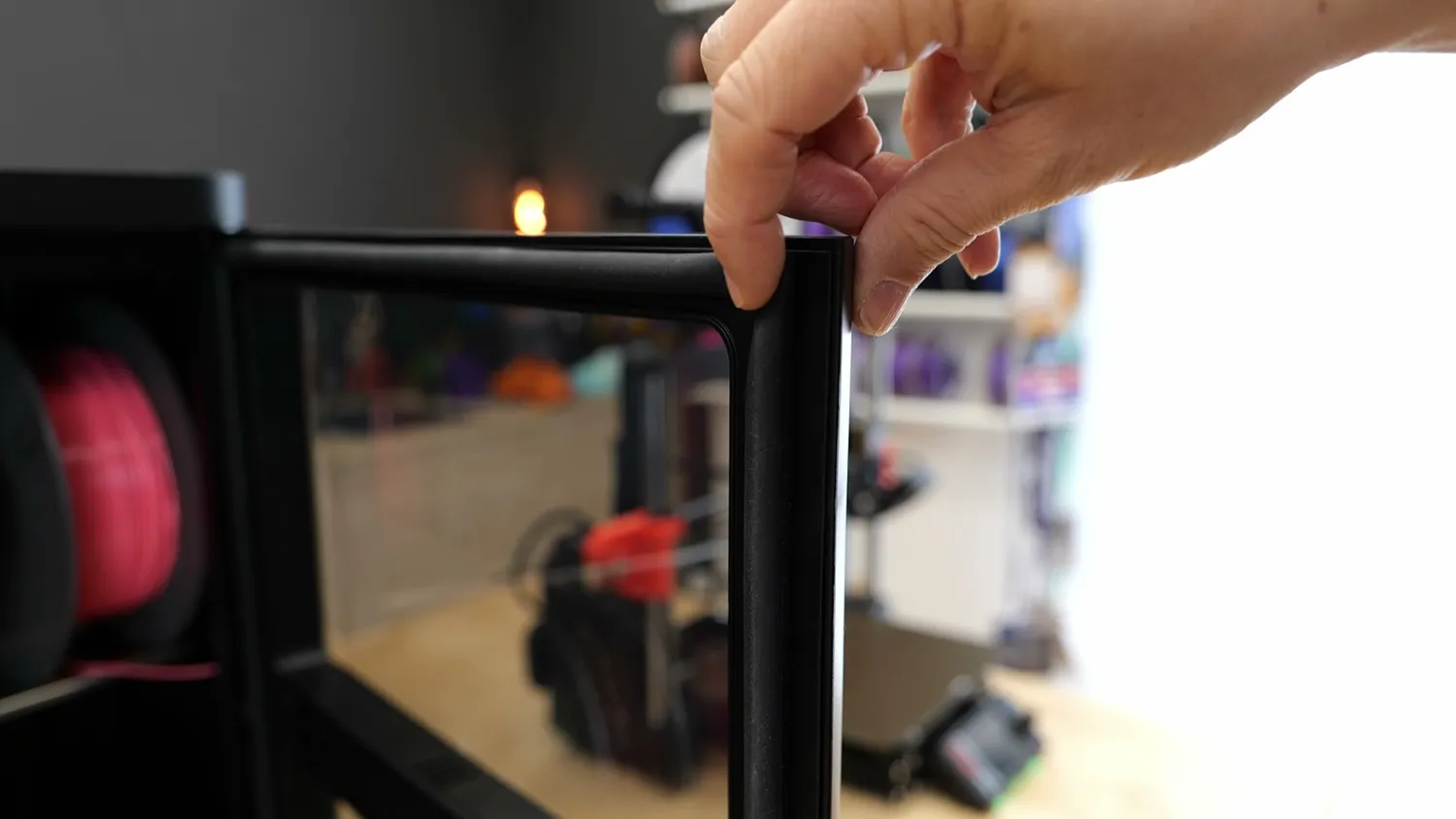 The thick rubber seal on the inside of the door