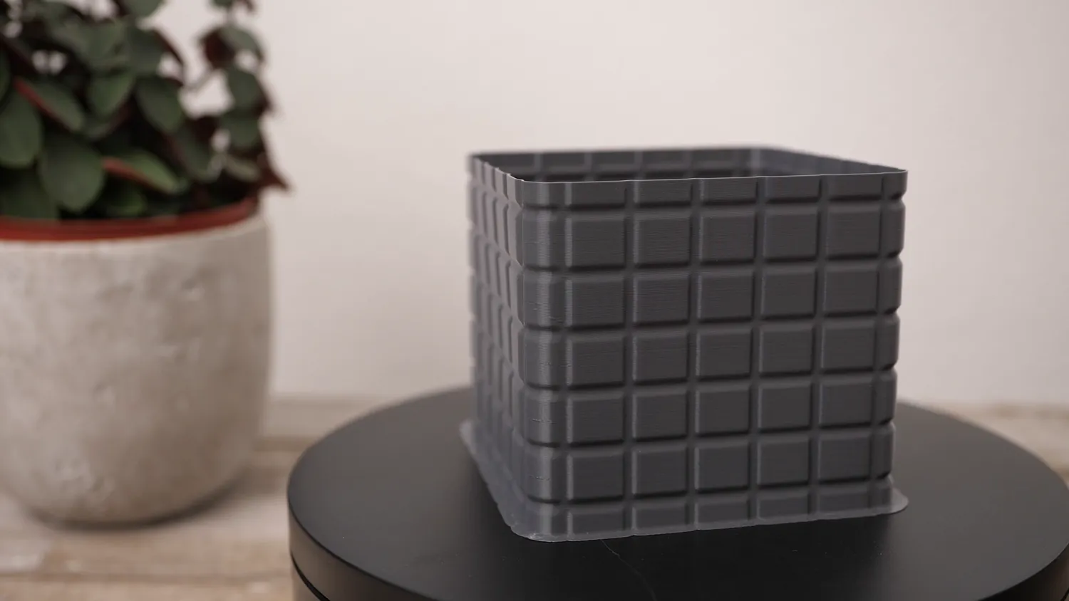 Waffle pattern, which also keeps the warping to a minimum