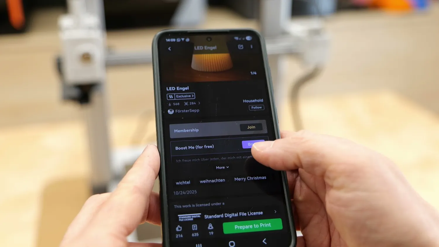 Browsing a 3D model on a phone