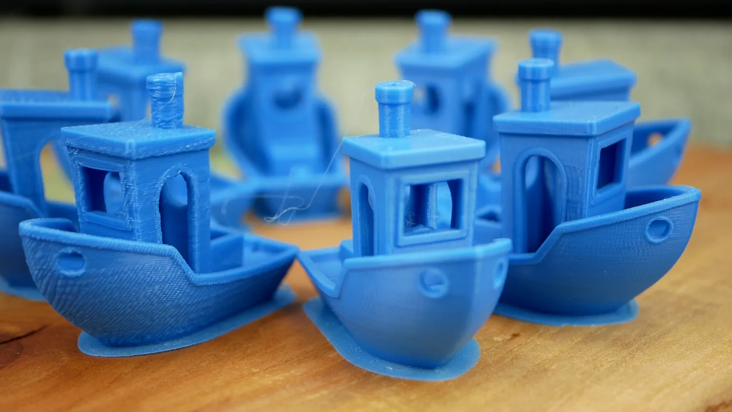  3D Benchies printed at different extrusion widths 