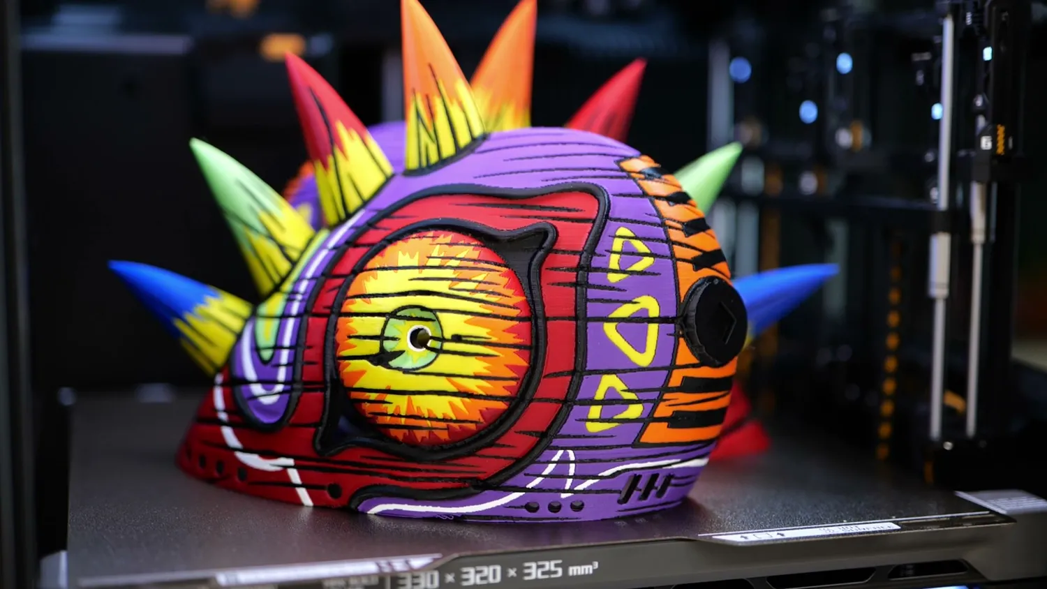 Finished Majora's Mask print on the H2C build plate