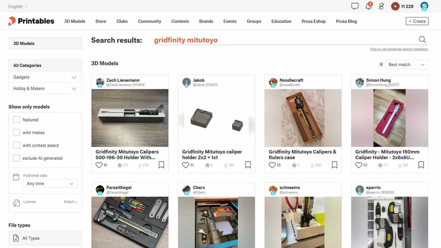 Printables search results for Gridfinity Mitutoyo bins