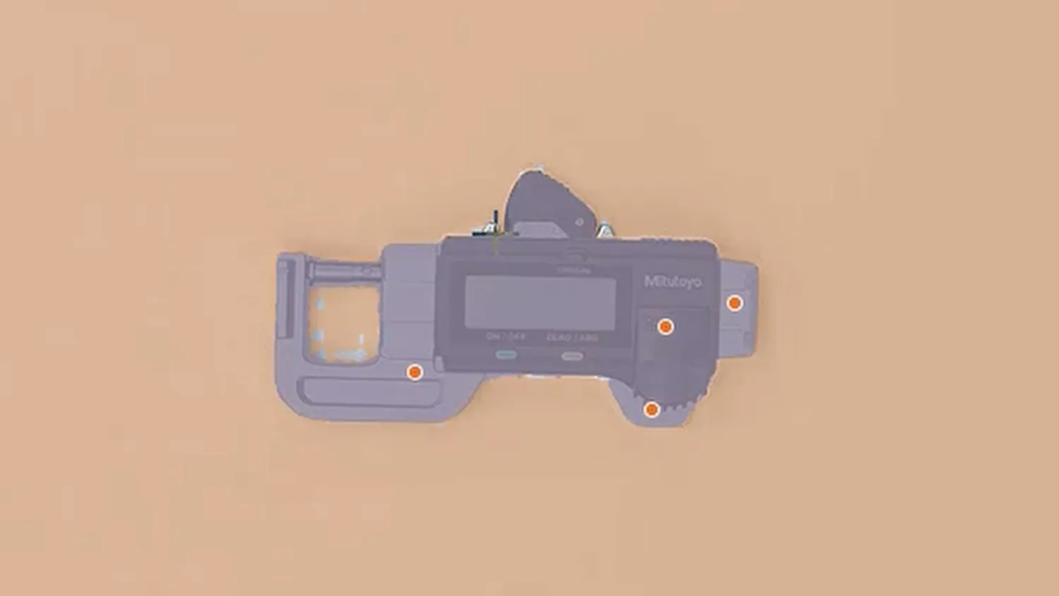 Orange markers added to a micrometer outline in TooltraceAI