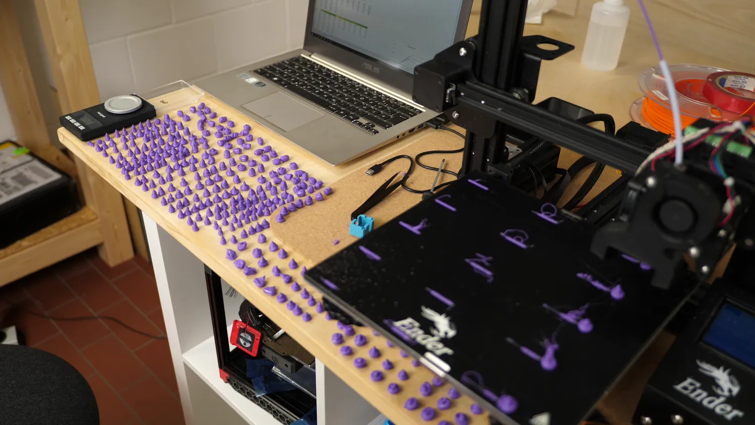 Accumulated Extrusion Tests on the table