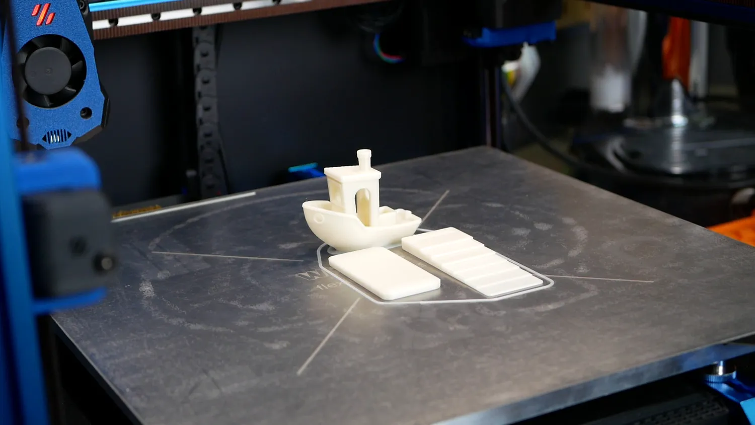  The 3 samples I printed for each material 