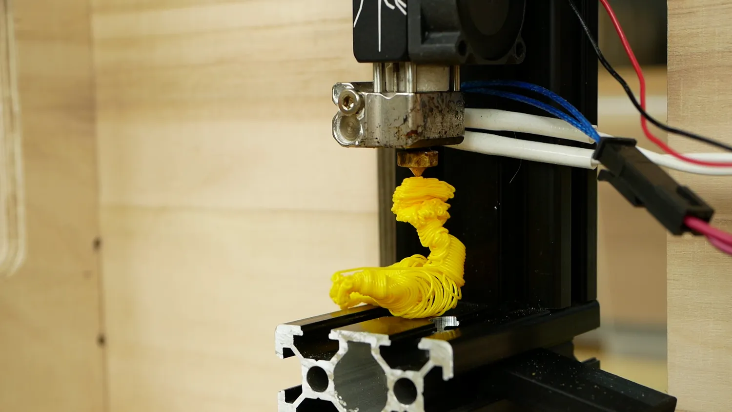 Hotend with Extruded Plastic